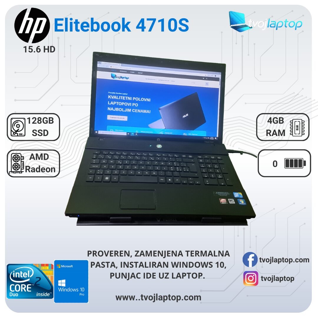 𝗛𝗣 𝗣𝗿𝗼𝗕𝗼𝗼𝗸 𝟰𝟳𝟭𝟬𝗦 - Intel Duo, 4GB DDR3, 120 SSD, AMD Radeon