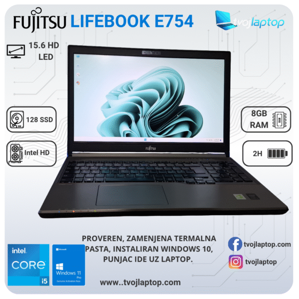 This Listing Is In Review All listings go through a standard review before they become visible to others. 𝗙𝘂𝗷𝗶𝘁𝘀𝘂 𝗟𝗜𝗙𝗘𝗕𝗢𝗢𝗞 𝗘𝟳𝟱𝟰, Intel® Core™ i5, 8GB DDR3, 128 SSD, Intel HD
