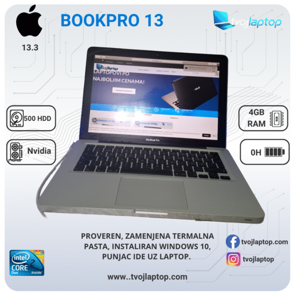 𝗠𝗮𝗰𝗯𝗼𝗼𝗸𝗣𝗿𝗼, Intel Core 2 Duo , 4GB DDR3, 500GB HDD, Nvidia GeForce