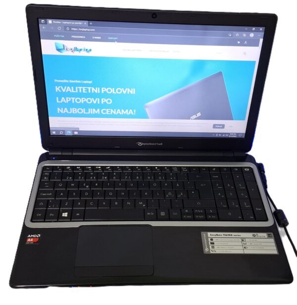 Packard Bell EasyNote TE69KB, AMD A4 laptop, polovan Packard Bell laptop, povoljan laptop, laptop za školu, laptop za posao, 8GB RAM, HDD laptop, 15.6 inča laptop