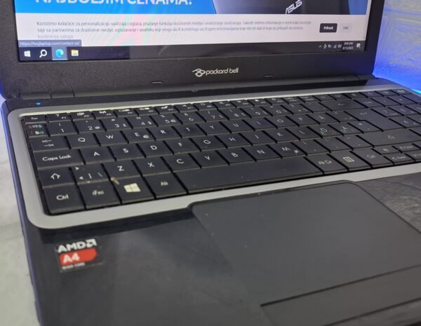 Packard Bell EasyNote TE69KB, AMD A4 laptop, polovan Packard Bell laptop, povoljan laptop, laptop za školu, laptop za posao, 8GB RAM, HDD laptop, 15.6 inča laptop
