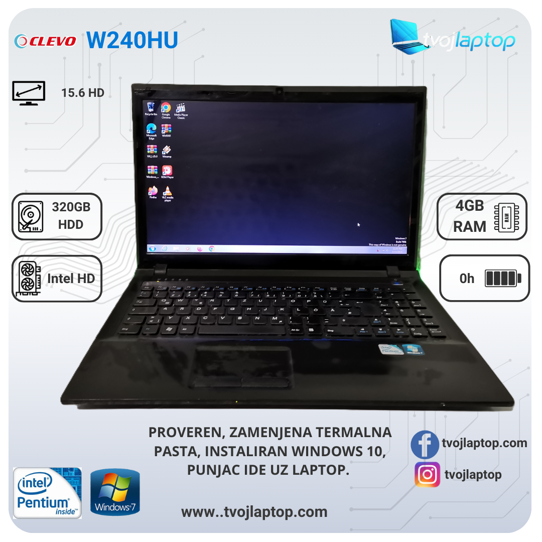 Clevo W240HU laptop
