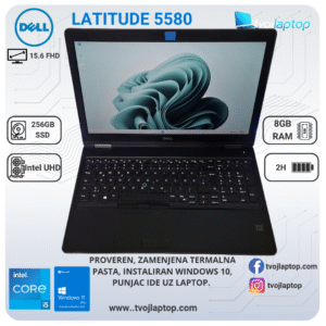 Dell Latitude 5580 | Intel Core i5-7200U | 8GB RAM | 256GB SSD | 15.6" Full HD | Windows 11 Pro