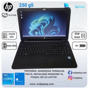 HP 250 G5 | Intel Core i5-7200U | 8GB RAM | 256GB SSD | 15.6" Full HD | Windows 10 Pro