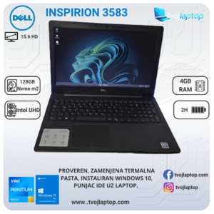 Dell Inspiron 3583 | Intel Pentium Gold 5405U | 4GB RAM | 128GB SSD | 15.6" HD | Windows 11 Pro
