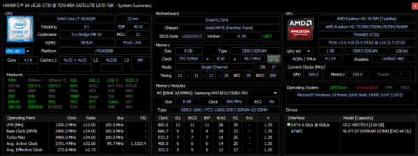 Toshiba L870-16K laptop Toshiba L870-16K laptop