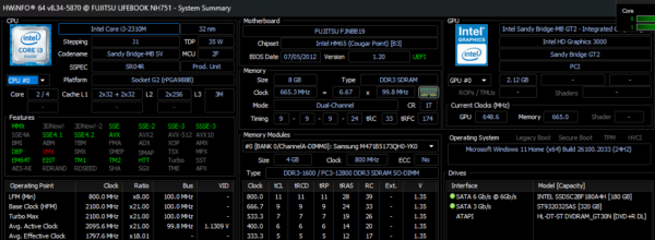 Fujitsu Lifebook NH751 laptop