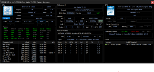 Acer Aspire V3-371 laptop
