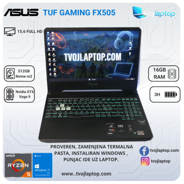 ASUS TUF Gaming FX505D laptop