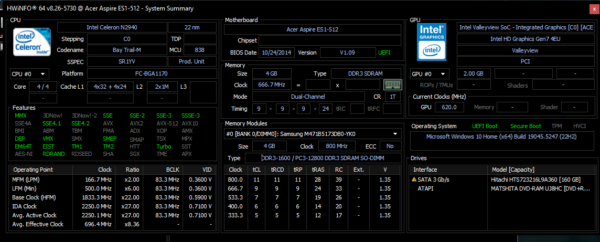 Acer Aspire E15-512 laptop