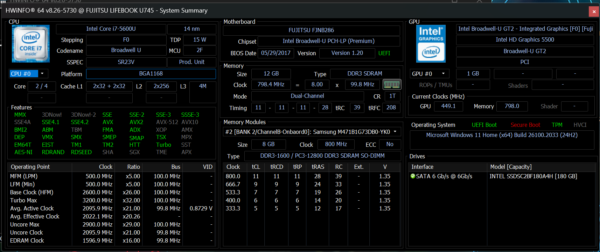 Fujitsu LifeBook U745 laptop Fujitsu LifeBook U745 laptop
