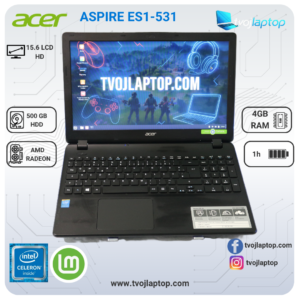 Acer Aspire ES1-531 Pentium N3700 / 4GB RAM / 500GB HDD / 15.6" – Laptop za internet i svakodnevnu upotrebu