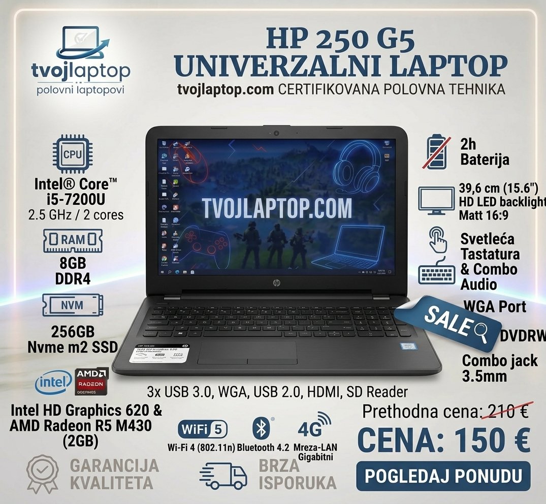 HP 250 G5 polovan laptop