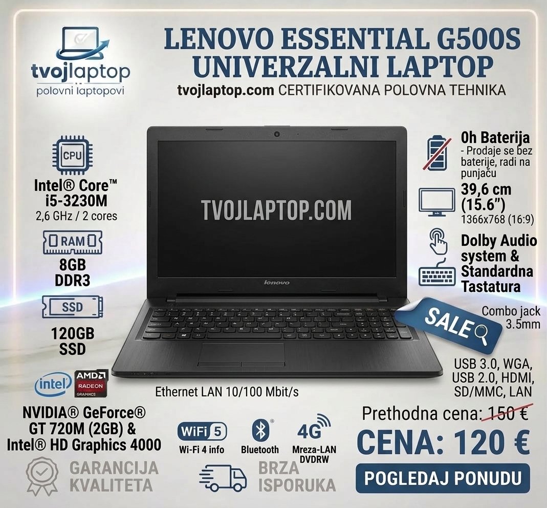 Lenovo Essential G500S polovan laptop